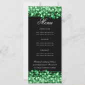 70e verjaardagsprogramma groen menu + Dank u Kaart (Achterkant)