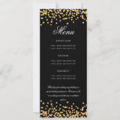 70e verjaardagsprogramma menu dank je gouden confe kaart (Achterkant)