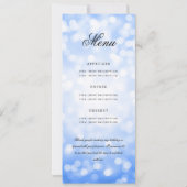 70e verjaardagsprogramma Navy Blue Bokeh Menu Kaart (Achterkant)