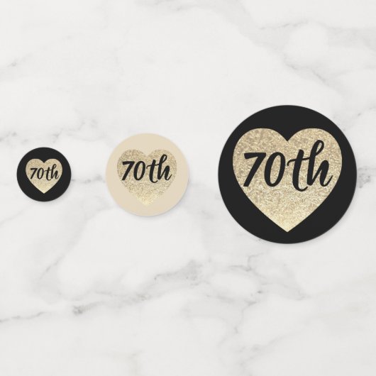 70e verjaardagstafel confetti (Voorkanten)