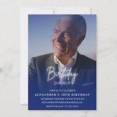 70e verjaardagsuitnodiging Verjaardagsdiner Foto M Kaart (Voorkant)