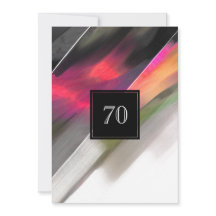 70e verjaardagsviering Abstract schilderij