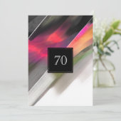 70e verjaardagsviering Abstract schilderij Kaart (Staand voorkant)