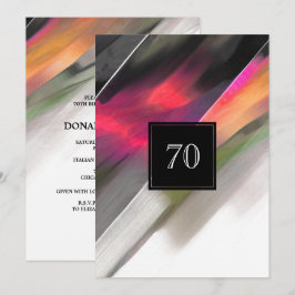 70e verjaardagsviering Abstract schilderij Kaart