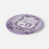 70e verjaardagsviering Lijst Papieren Bordje (Gekanteld)