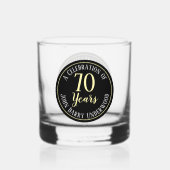 70e verjaardagsviering whisky glas (Voorkant)