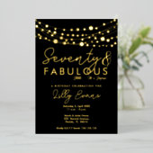 70e verrassing verjaardagsfeestje uitnodiging eleg (Staand Voorkant)