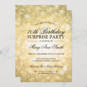 70e verrassingsdag gouden winter Wonderland Kaart