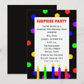 70e Verrassingsfeest Uitnodiging Stippen (Voorkant / Achterkant)