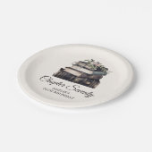 70e | Victoriaans Boek Verjaardag Papieren Bordje (Gekanteld)