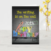 **70e VIRTHDAG SCHRIJVEN OP DE WALL-kaart Kaart (Gele Bloem)