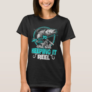 70e visgrappige verjaardagsshirt visser Houd het R T-shirt