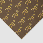 70e (zeventiende) gebeurtenis in bruin Faux Gold Tissuepapier (Detail)