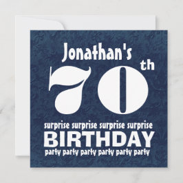 70e ZURGSE Birthday Party Navy Blue White W154 Kaart