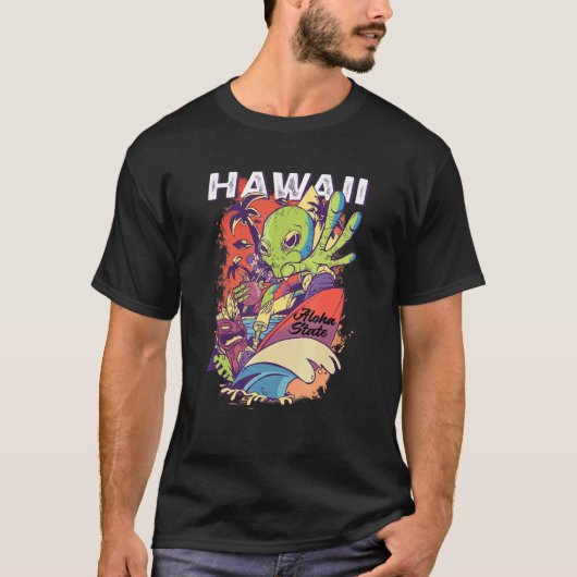 70er 80er Hawaiian Island Palm Beach Great Hawaii T-shirt (Voorkant)