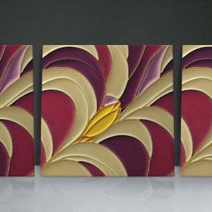 70ies Geel Tulip Wall Decor Modern Colorful Tegeltje