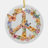 70s 60s Peace Sign Colorful Keramisch Ornament (Voorkant)