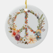 70s 60s Peace Sign Colorful Keramisch Ornament (Achterkant)