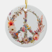 70s 60s Peace Sign Colorful Keramisch Ornament (Voorkant)