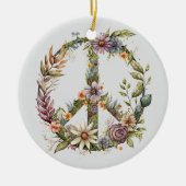 70s 60s Peace Sign Colorful Keramisch Ornament (Voorkant)