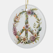 70s 60s Peace Sign Colorful Keramisch Ornament (Links)
