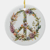 70s 60s Peace Sign Colorful Keramisch Ornament (Achterkant)