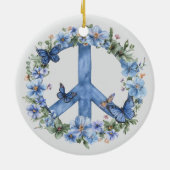 70s 60s Peace Sign Colorful Keramisch Ornament (Achterkant)