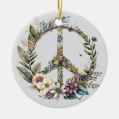 70s 60s Peace Sign Colorful Keramisch Ornament (Voorkant)