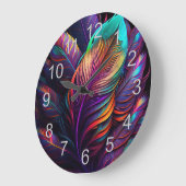 70s 60s Psychedelic Feathers  Grote Klok (Hoek)