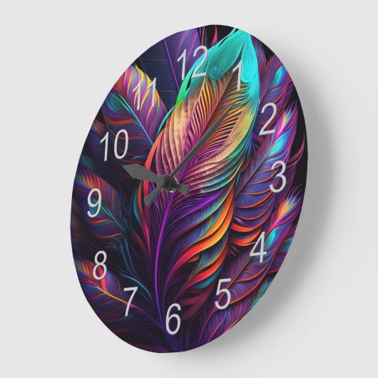 70s 60s Psychedelic Feathers  Grote Klok (Hoek)