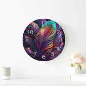 70s 60s Psychedelic Feathers  Grote Klok (Huis)