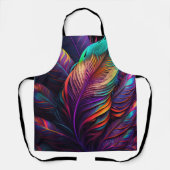 70s 60s Psychedelic Feathers  Schort (Voorkant)