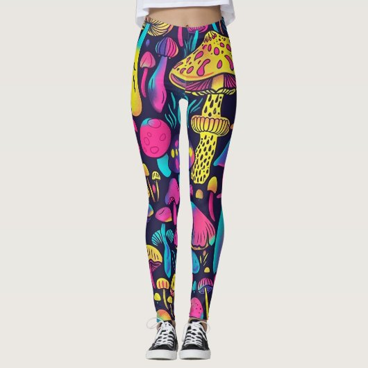 70s 60s Psychedelic Hippy Retro Hip Leggings (Voorkant)