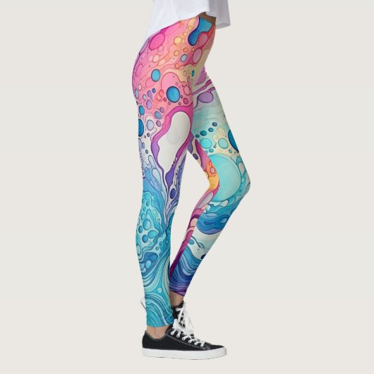 70s 60s Psychedelic Hippy Retro Hip Leggings (Rechts)