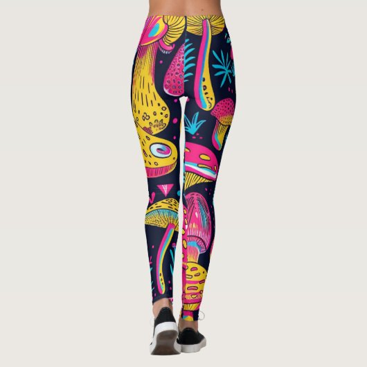 70s 60s Psychedelic Hippy Retro Hip Leggings (Achterkant)