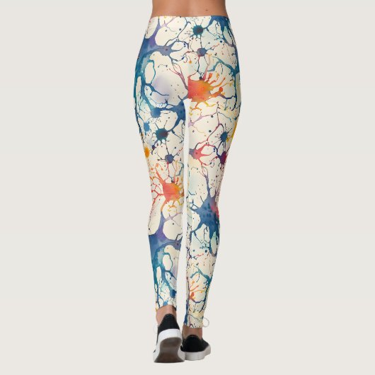 70s 60s Psychedelic Hippy Retro Hip Leggings (Achterkant)