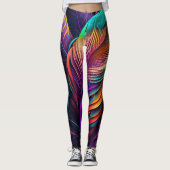 70s 60s Psychedelic Hippy Retro Hip Leggings (Voorkant)