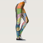 70s 60s Psychedelic Hippy Retro Hip Leggings (Rechts)
