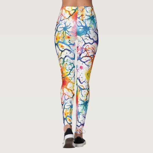 70s 60s Psychedelic Hippy Retro Hip Leggings (Achterkant)