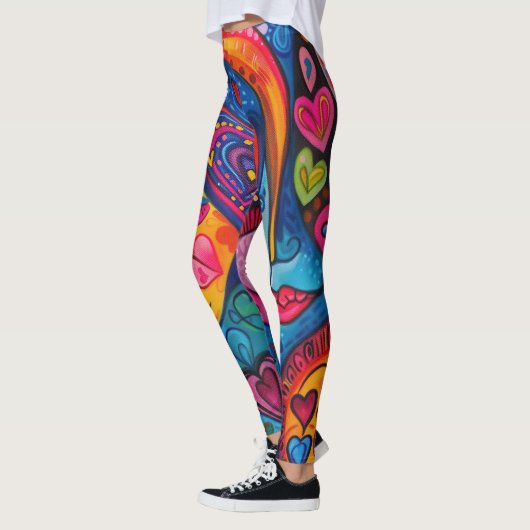 70s 60s Psychedelic Hippy Retro Hip Leggings (Links)