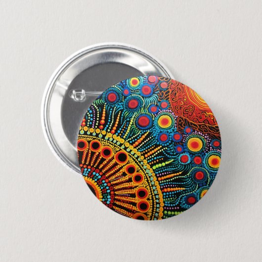 70s 60s Psychedelic Hippy Retro Hip Ronde Button 5,7 Cm (Voorkant /achterkant)