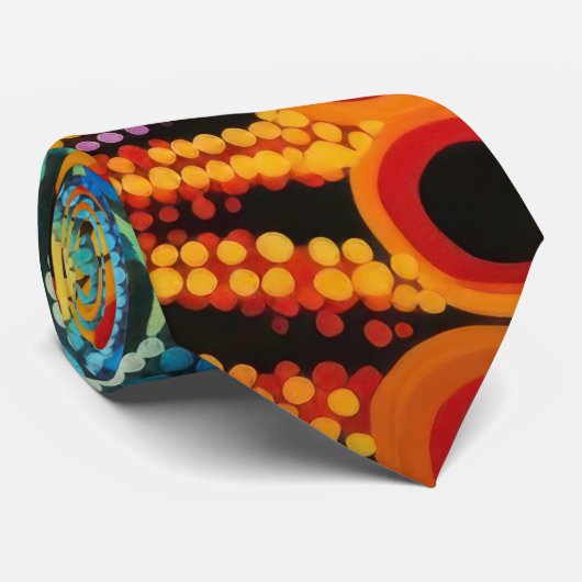 70s 60s Psychedelic Hippy Retro Hip Stropdas (Opgerold)