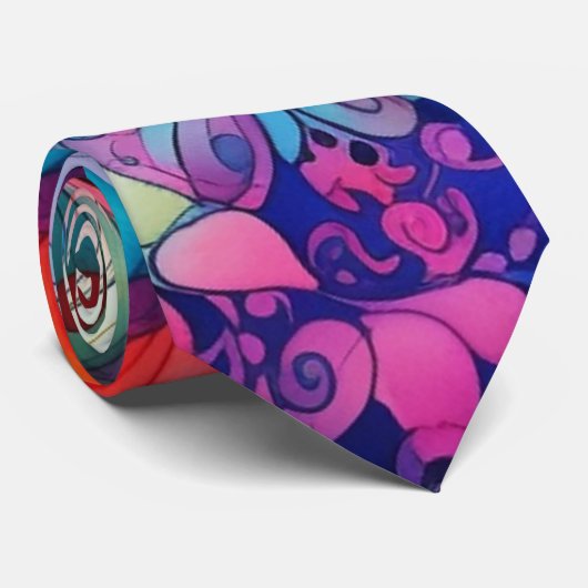 70s 60s Psychedelic Hippy Retro Hip Stropdas (Opgerold)