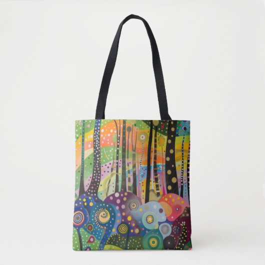 70s 60s Psychedelic Hippy Retro Hip Tote Bag (Voorkant)