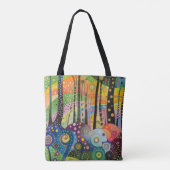 70s 60s Psychedelic Hippy Retro Hip Tote Bag (Achterkant)