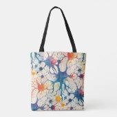 70s 60s Psychedelic Hippy Retro Hip Tote Bag (Achterkant)