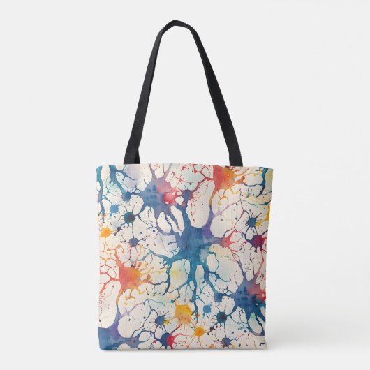 70s 60s Psychedelic Hippy Retro Hip Tote Bag (Achterkant)