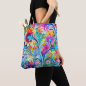 70s 60s Psychedelic Hippy Retro Hip Tote Bag (Dichtbij)