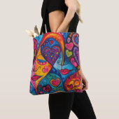 70s 60s Psychedelic Hippy Retro Hip Tote Bag (Dichtbij)