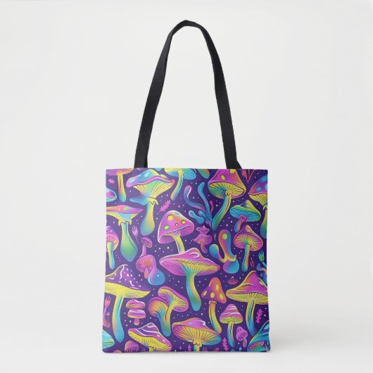 70s 60s Psychedelic Hippy Retro Hip Tote Bag (Voorkant)